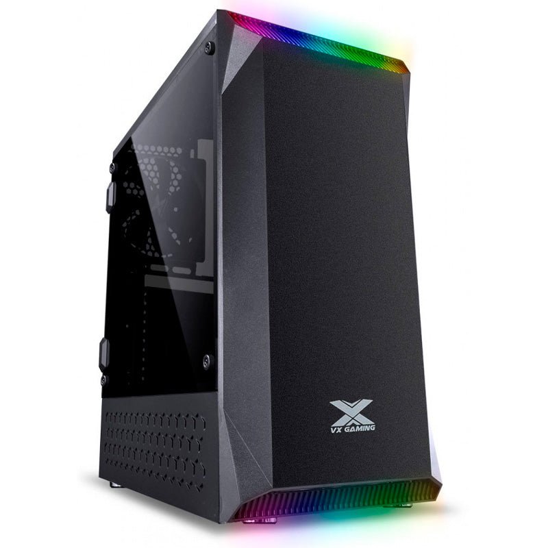 Gabinete Gamer VX Gaming Borealis Rgb Preto Com Lateral em acrílico - 32296 - Truedata