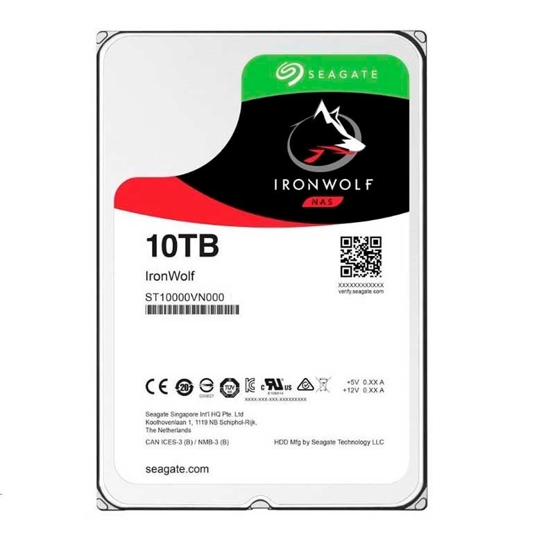 Hd Para Servidor Nas 10tb Seagate Ironwolf Sata 6gb/S 256mb - ST10000VN0008 - Truedata