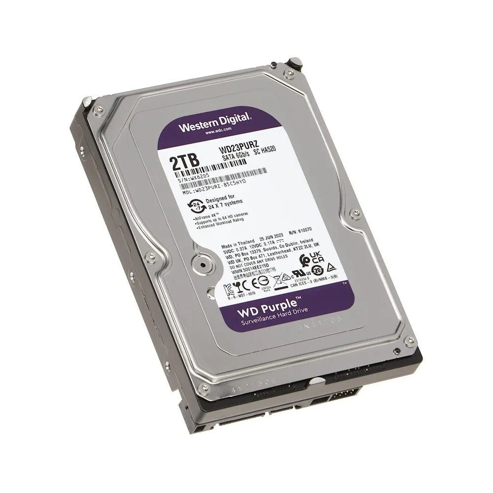 Hd Para Vigilância 2tb Western Digital Wd Purple Sata 6gb/S 64mb - WD23PURZ - Truedata