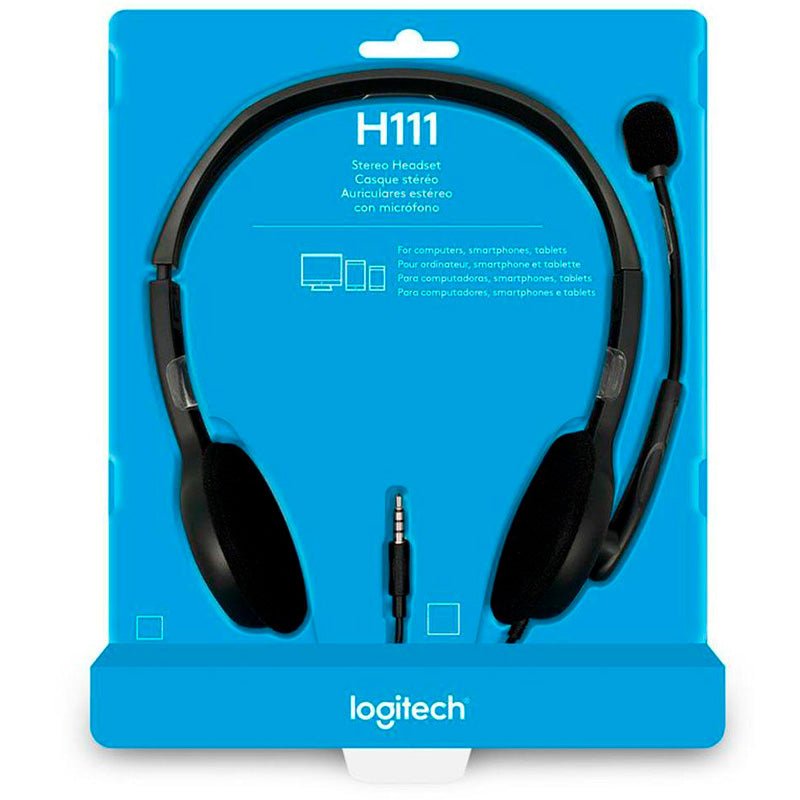 Headset Logitech Stereo P3 H111 - 981 - 000612 - Truedata