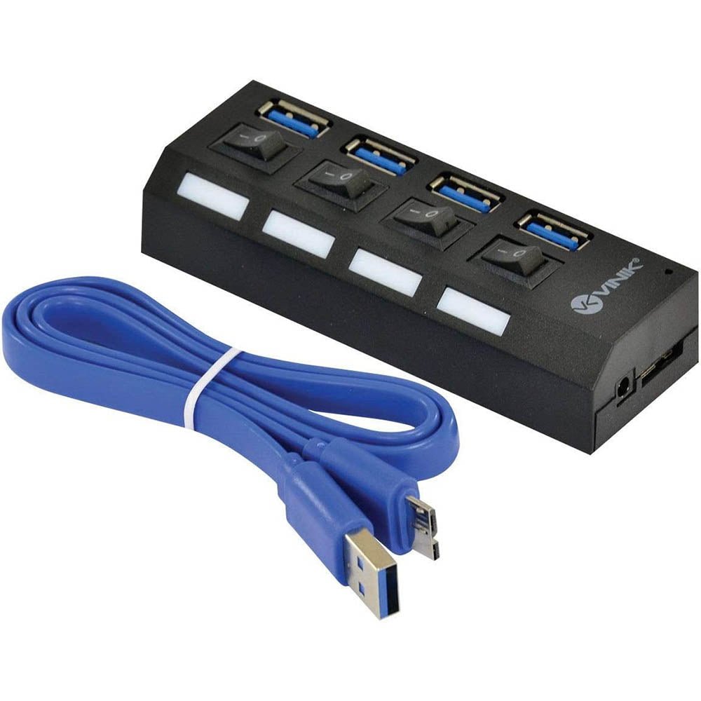 Hub Usb 4 Portas Vinik Usb 3.0 Com Interruptor - HUV - 50 - Truedata