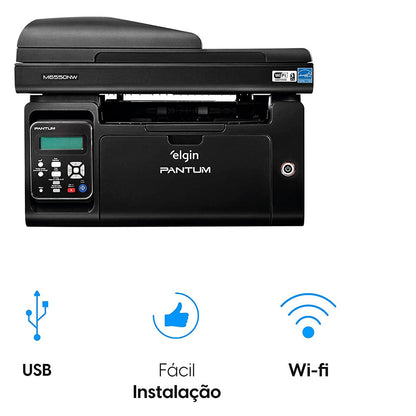 Impressora Multifuncional Laser Mono Elgin Pantum M6550NW - Wifi - Preta 110v - OPENBOX - Truedata