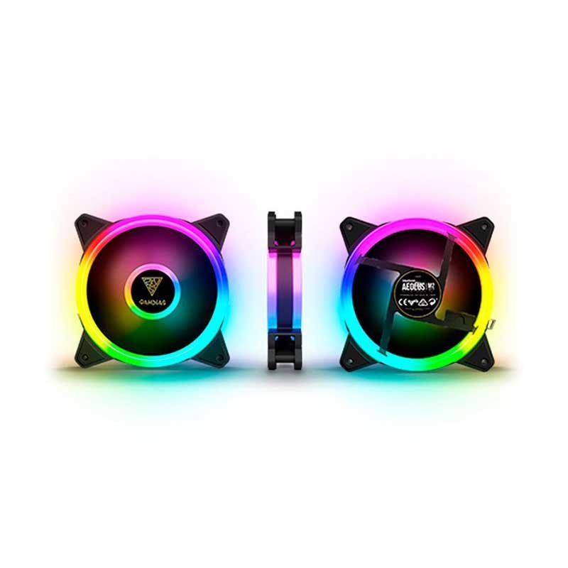 Kit c/ 4 Cooler Fan para Gabinete Gamdias Aeolus RGB 120mm - M2 - 1204R - Truedata