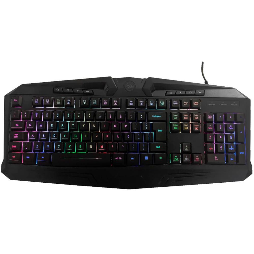 Kit Gamer Redragon S112 - Teclado Harpe RGB + Mouse Centrophorus + Headset Scylla + Mousepad Gamer - Truedata