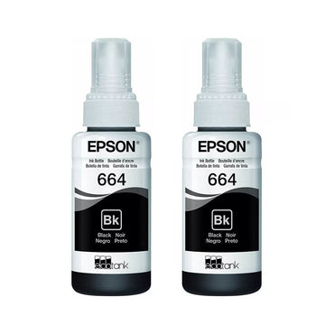 Kit Refil De Tinta C/2 Epson T664120 - 2P 2x70ml - Preto - P/ L110 L120 L200 L395 L1300 - Truedata