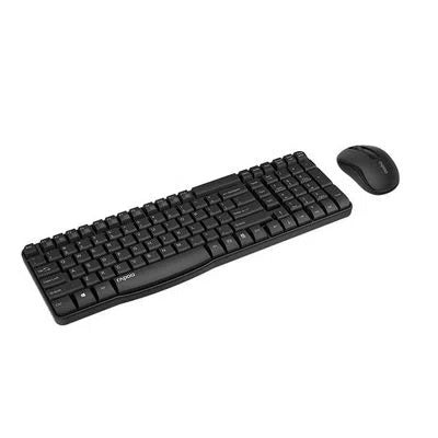 Kit Teclado Abnt + Mouse Sem Fio 2.4 GHZ Preto Rapoo - RA001 - Truedata