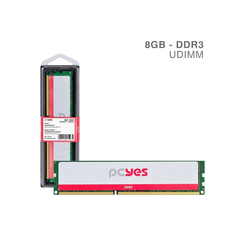 Memoria Ddr3 8gb 1333Mhz PCYes PM081333D3 - Truedata