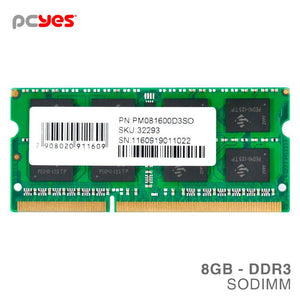 Memoria para Notebook Ddr3 8gb 1600Mhz PCYes PM081600D3SO - Truedata