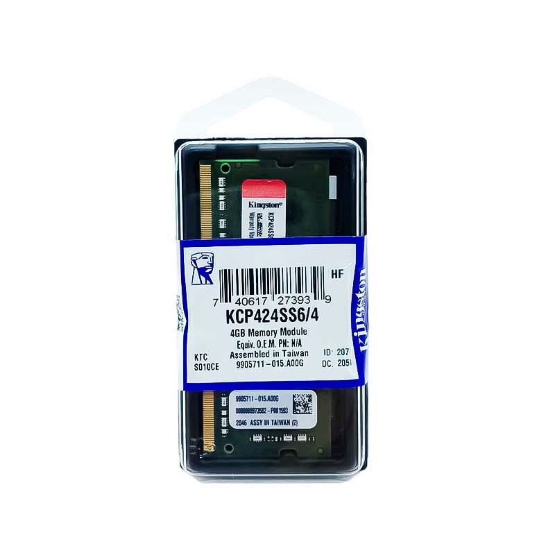 Memória Para Notebook Ddr4 4gb 2400mhs Kingston KCP424SS6/4 4gb - Truedata