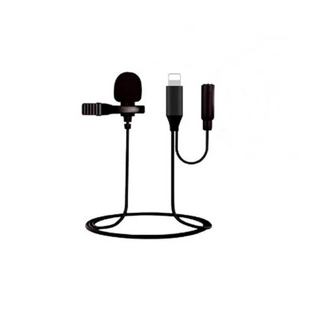 Microfone de Lapela Lavalier 1,5m Lightning (Iphone) - WH7964 - Truedata