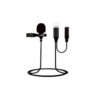 Microfone de Lapela Lavalier 1,5m Lightning (Iphone) - WH7964 - Truedata