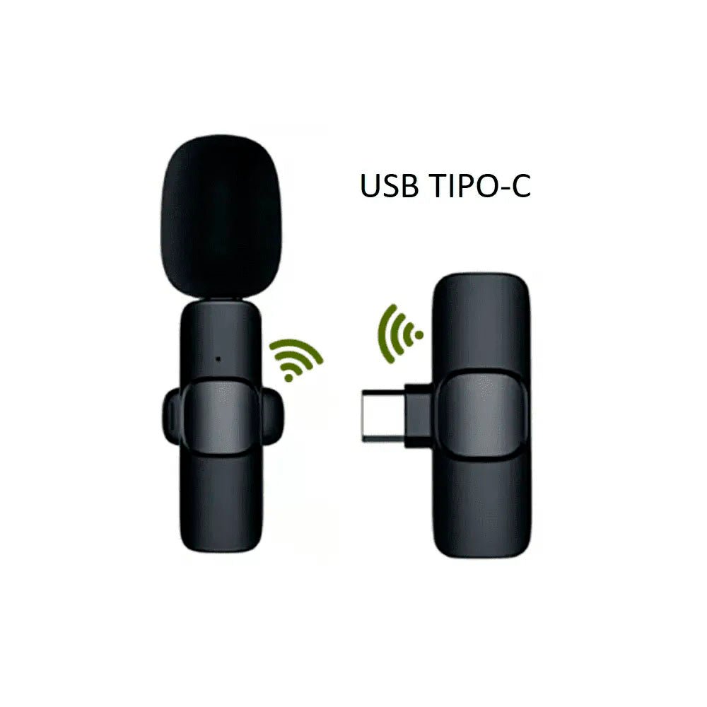 Microfone Sem Fio Wireless Lapela Usb Tipo C K9 - MIC - 2701 - Truedata