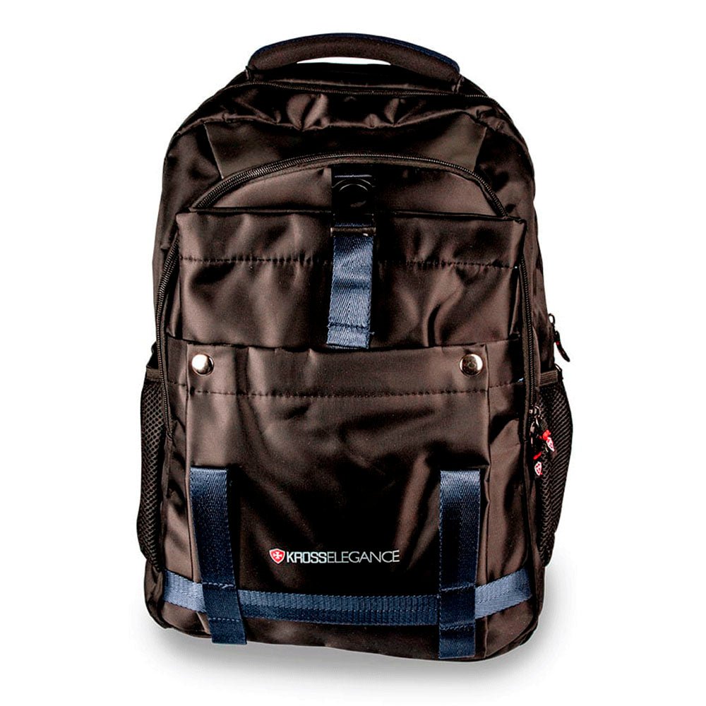 Mochila para Notebook 15.6" Kross Elegance Casual Preta e Azul - KE - BPM40 - Truedata