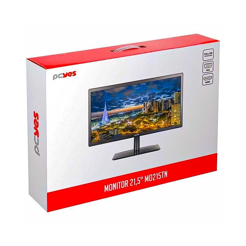 Monitor Led 21.5 Pols PCYES HDMI Vga 1920x1080 1000:1 5ms - MO215TN - Truedata