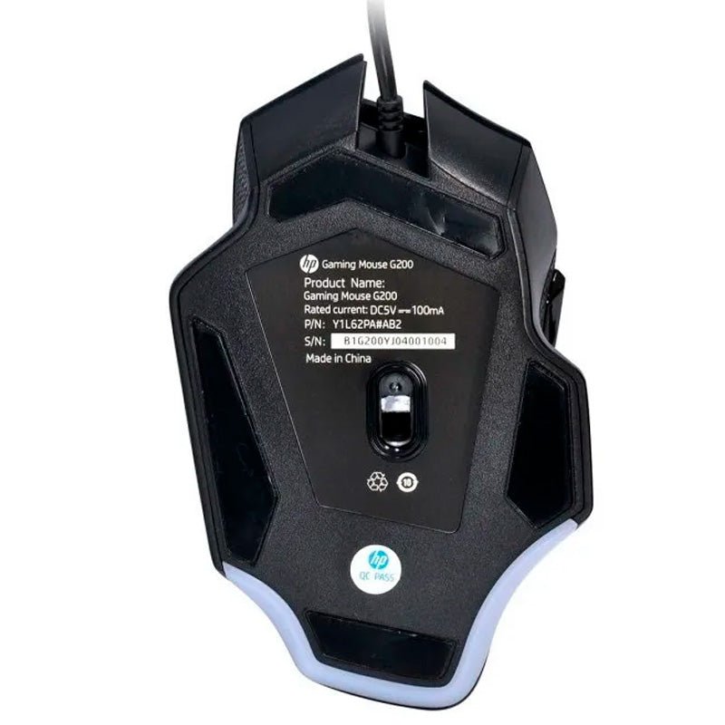 Mouse Gamer HP G200 Black Avago A3050 4000dpi - Truedata