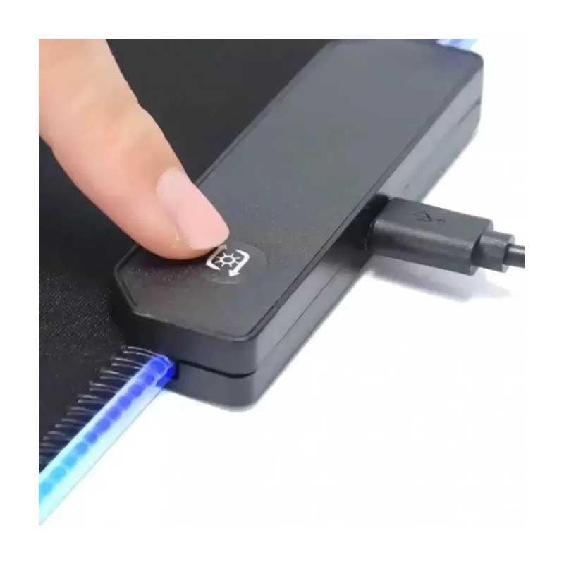Mousepad Gamer Exbom Rgb 350x250mm - MP - LED2535 - Truedata