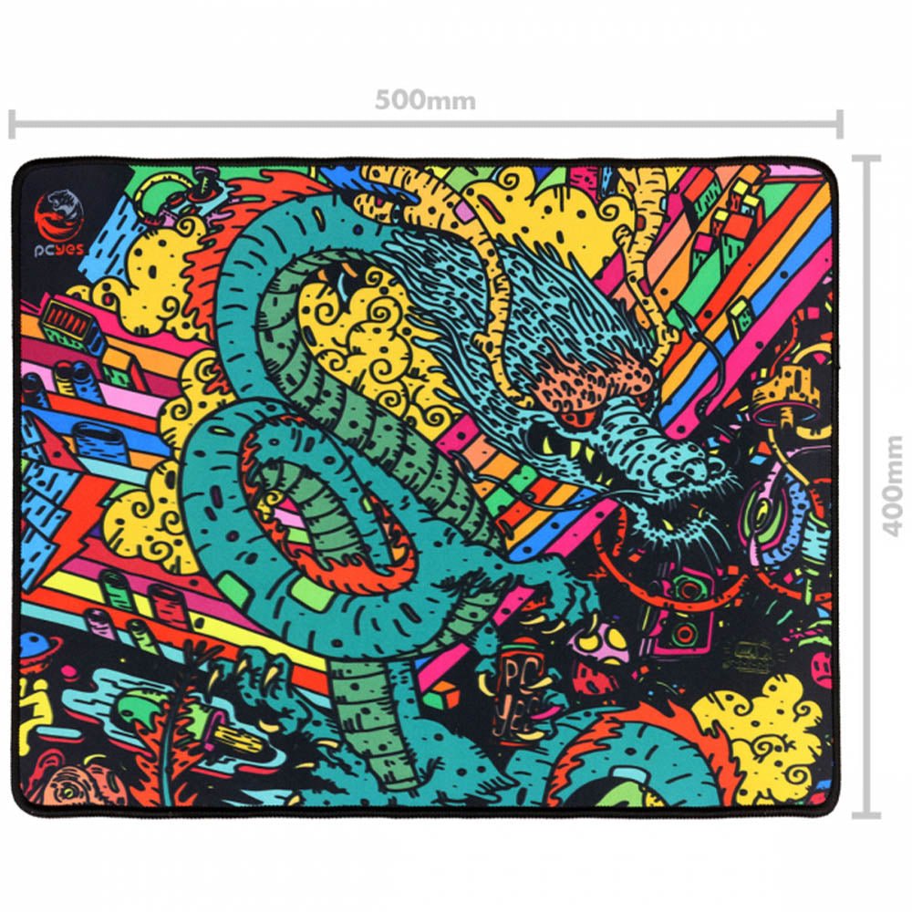 Mousepad Gamer PCYes Dragon Medium Estilo Speed 500X400MM - PMD50X40 - Truedata