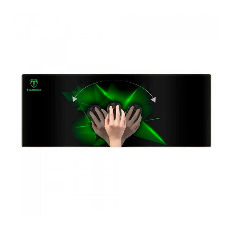 Mousepad Gamer T - Dagger Geometry S P/ Teclado e Mouse Preto/Verde 780x300mm - T - TMP301 - Truedata