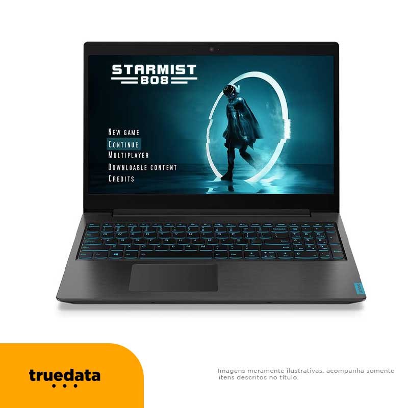 Notebook Gamer Lenovo Ideapad Intel Core i5 - 9300HF 8gb 256Gb Ssd GTX 1050 3Gb Win10 Home 15.6 Pols Cinza / Azul - L340 - 1 - Truedata