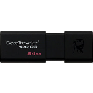 Pen Drive 64gb 3.0 Kingston Preto - Dt100g3/64gb - Truedata