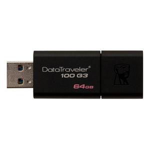 Pen Drive 64gb 3.0 Kingston Preto - Dt100g3/64gb - Truedata