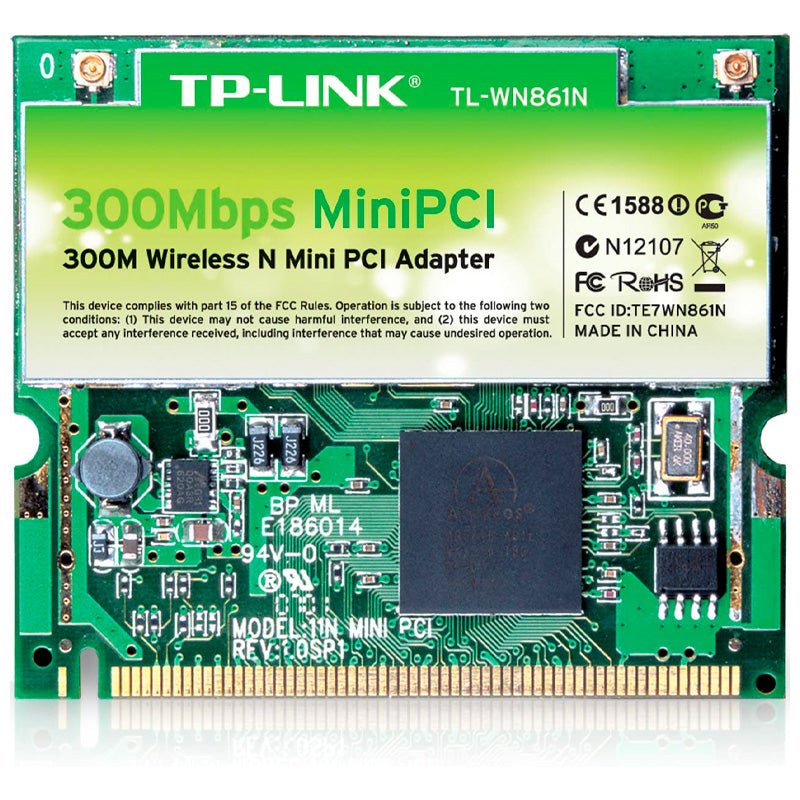 Placa De Rede Sem Fio Para Notebook Tp - Link 300mbps Mini Pci Tl - Wn861n - Truedata