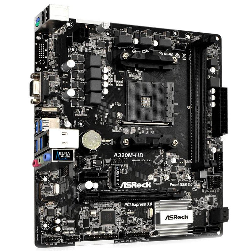 Placa Mae AMD ASRock A320M - HD DDR4 Socket AM4 - Truedata