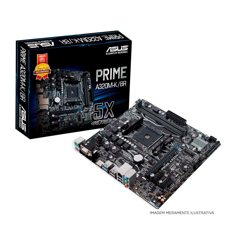 Placa Mae AMD Asus Prime A320M - K/BR DDR4 mATX Socket AM4 Hdmi - Truedata