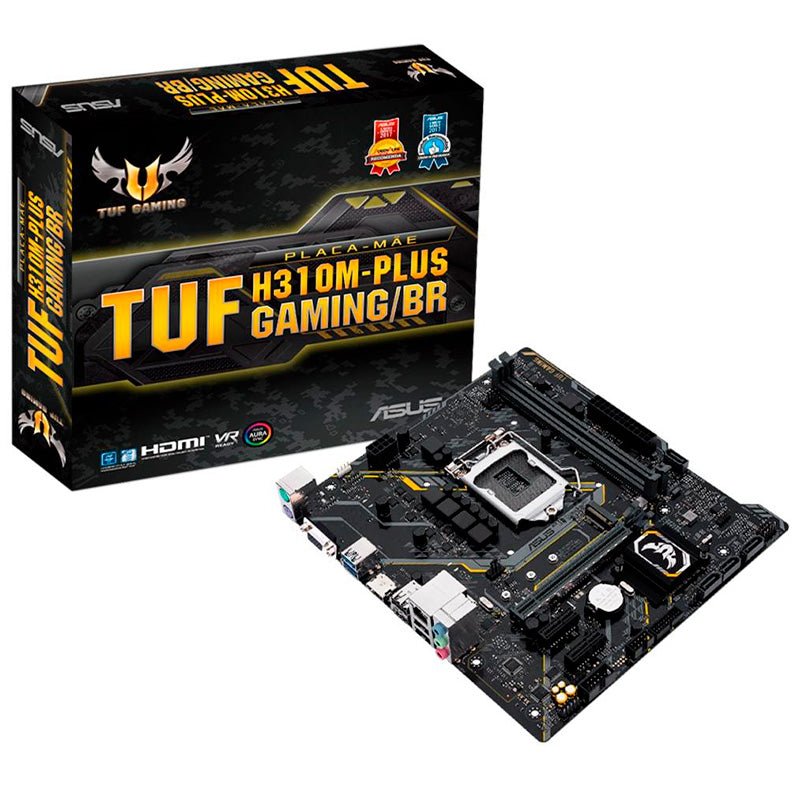 Placa Mae Asus Tuf H310m - Plus Gaming/Br Intel Ddr4 Hdmi Vga Socket 1151 (8a E 9a Ger Intel) - Truedata