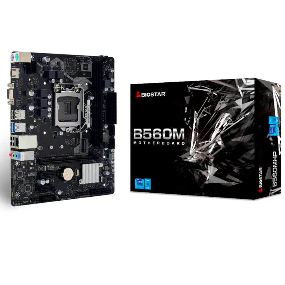 Placa Mae Biostar B560MHP Lga 1200 Ddr4 Hdmi M.2 Usb 3.2 (10a e 11a Geração) - Truedata