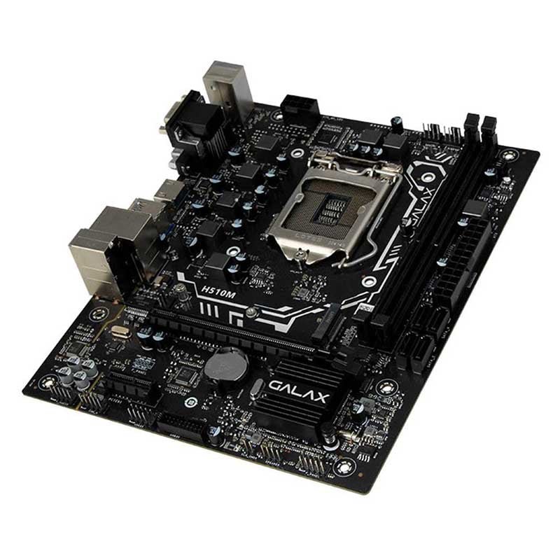Placa Mae Galax H510M Matx Lga 1200 Ddr4 2666Mhz Hdmi Vga M.2 (10a e 11a Geração) - IH510MAGCGY1CW - Truedata