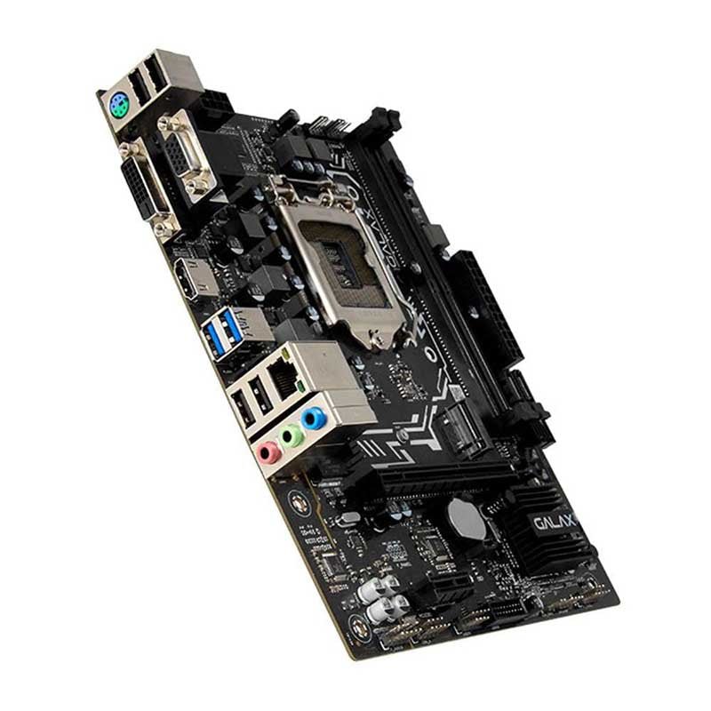 Placa Mae Galax H510M Matx Lga 1200 Ddr4 2666Mhz Hdmi Vga M.2 (10a e 11a Geração) - IH510MAGCGY1CW - Truedata
