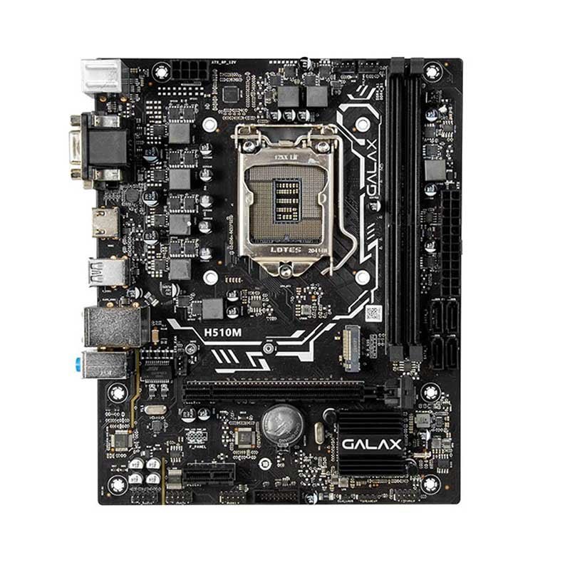 Placa Mae Galax H510M Matx Lga 1200 Ddr4 2666Mhz Hdmi Vga M.2 (10a e 11a Geração) - IH510MAGCGY1CW - Truedata