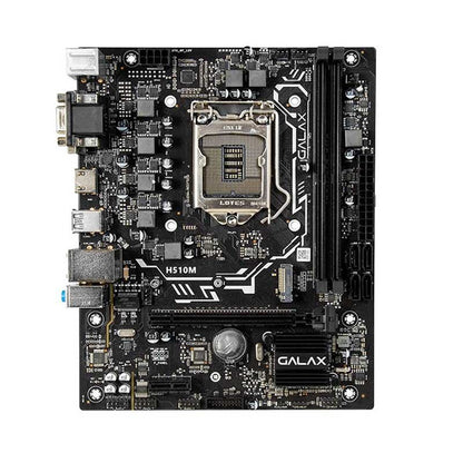 Placa Mae Galax H510M Matx Lga 1200 Ddr4 2666Mhz Hdmi Vga M.2 (10a e 11a Geração) - IH510MAGCGY1CW - Truedata