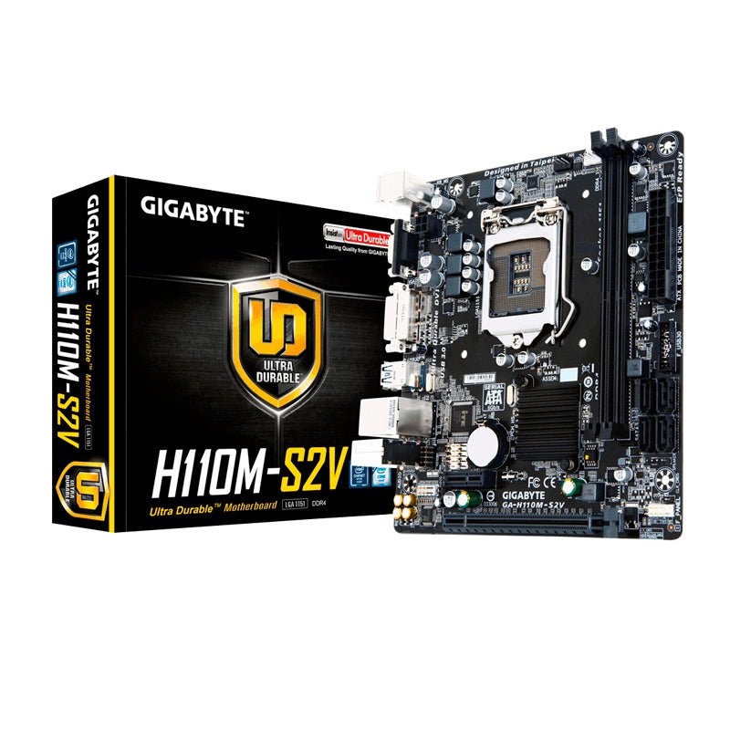 Placa Mae Gigabyte Ga - H110m - S2v Ddr4 Gigabite Pci Pci - E Lga 1151 - Truedata
