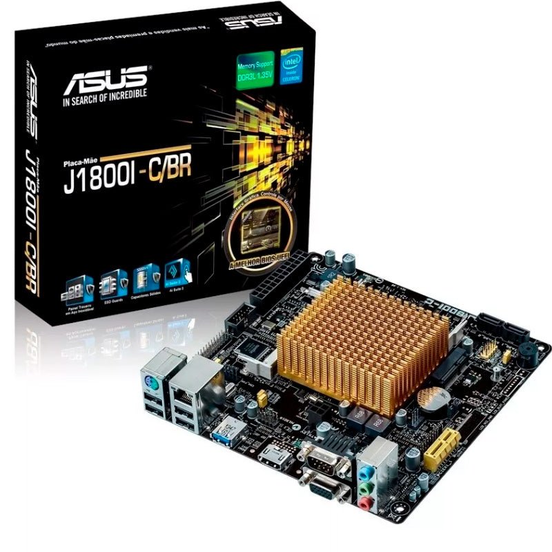 Placa mae integ. Asus intel celeron j1800 - c/br d3 - s - Truedata