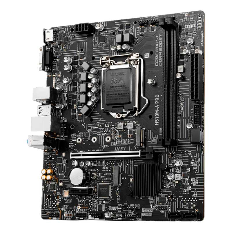 Placa Mae MSI H510M - A PRO Matx Lga 1200 Ddr4 3200Mhz Hdmi VGA M.2 (10a e 11a Geração) - 911 - 7D22 - 057 - Truedata