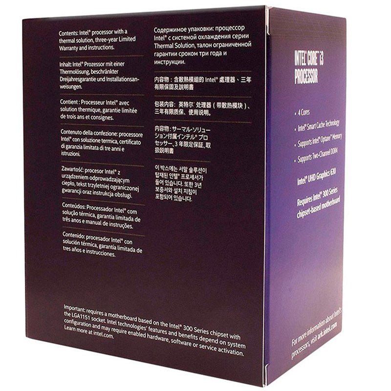 Processador Intel Core I3 - 8300 3.7ghz 8mb Lga 1151 - Bx80684i38300 - Truedata