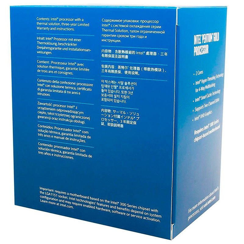Processador Intel Pentium G5400 3.7ghz Lga 1151 8a Ger - Bx80684g5400 - Truedata