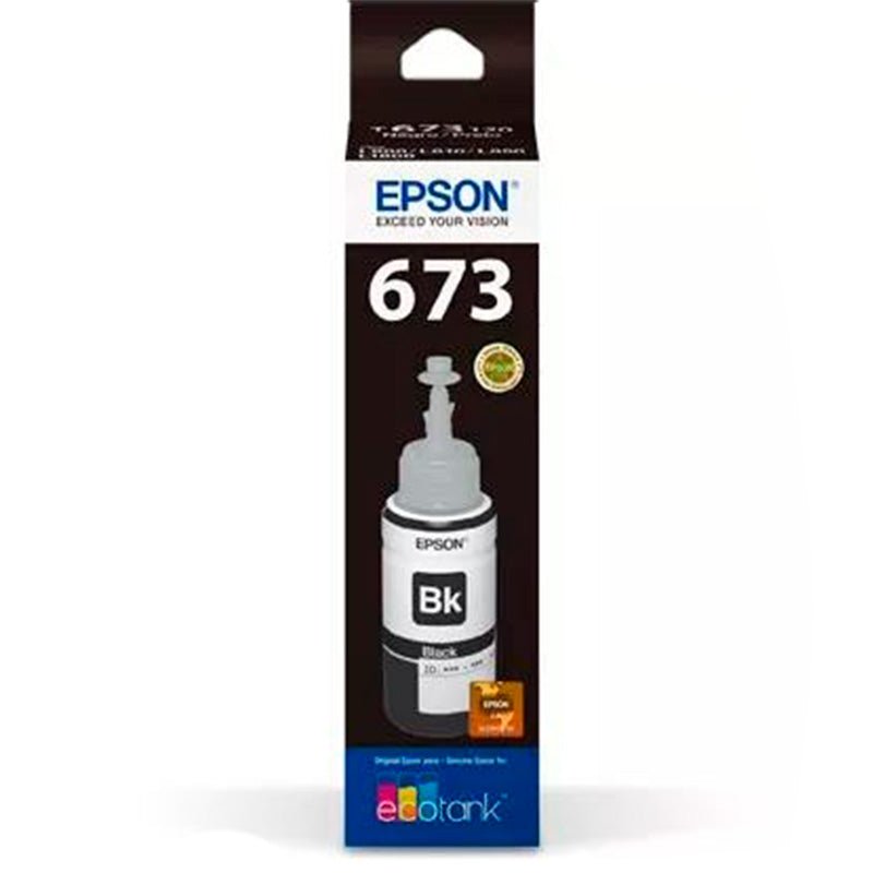 Refil De Tinta Epson T673120 - Preto Para L800 L805 L810 L1800 - Truedata