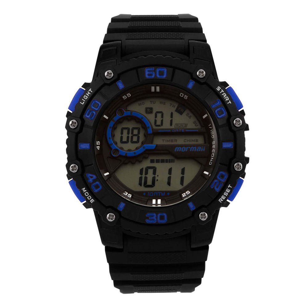 Relógio de Pulso Digital Mormaii Wave Masculino em Silicone Preto - MO03260/8A - Truedata