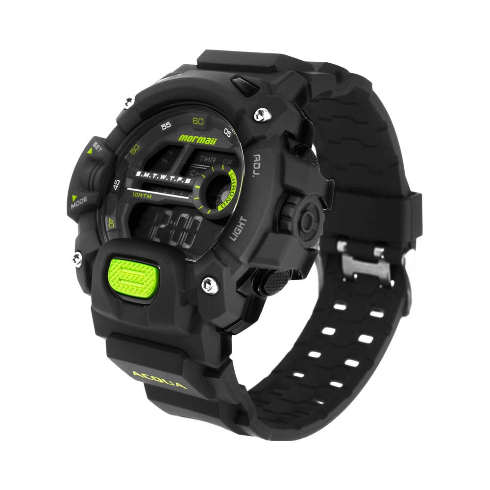 Relógio de Pulso Mormaii Lumi Masculino em Silicone Preto - MO1132AG/8V - Truedata