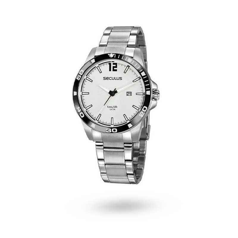 Relógio de Pulso Seculus Masculino Long Life em Aço - 20790G0SVNA2 - Truedata