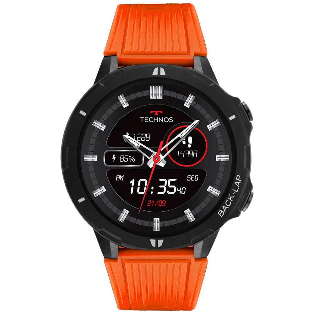 Relógio de Pulso SmartWatch Technos Masculino Connect Sports Laranja - TSPORTSAB/8L - Truedata