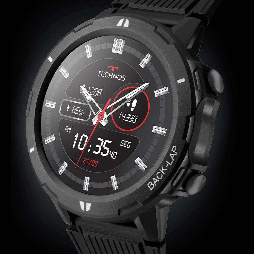Relógio de Pulso SmartWatch Technos Masculino Connect Sports Preto - TSPORTSAA/8P - Truedata