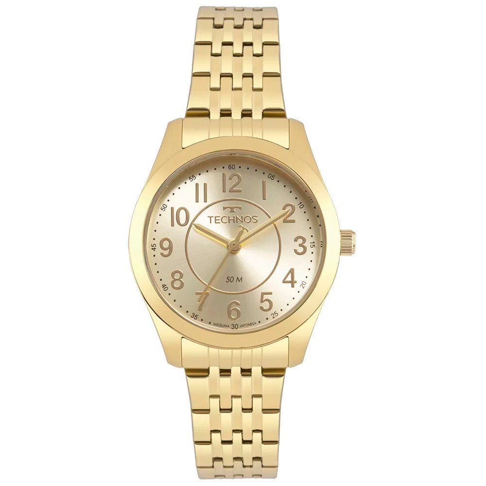 Relógio de Pulso Technos Feminino Boutique em Aço Dourado - 2035MJDS/4X - Truedata