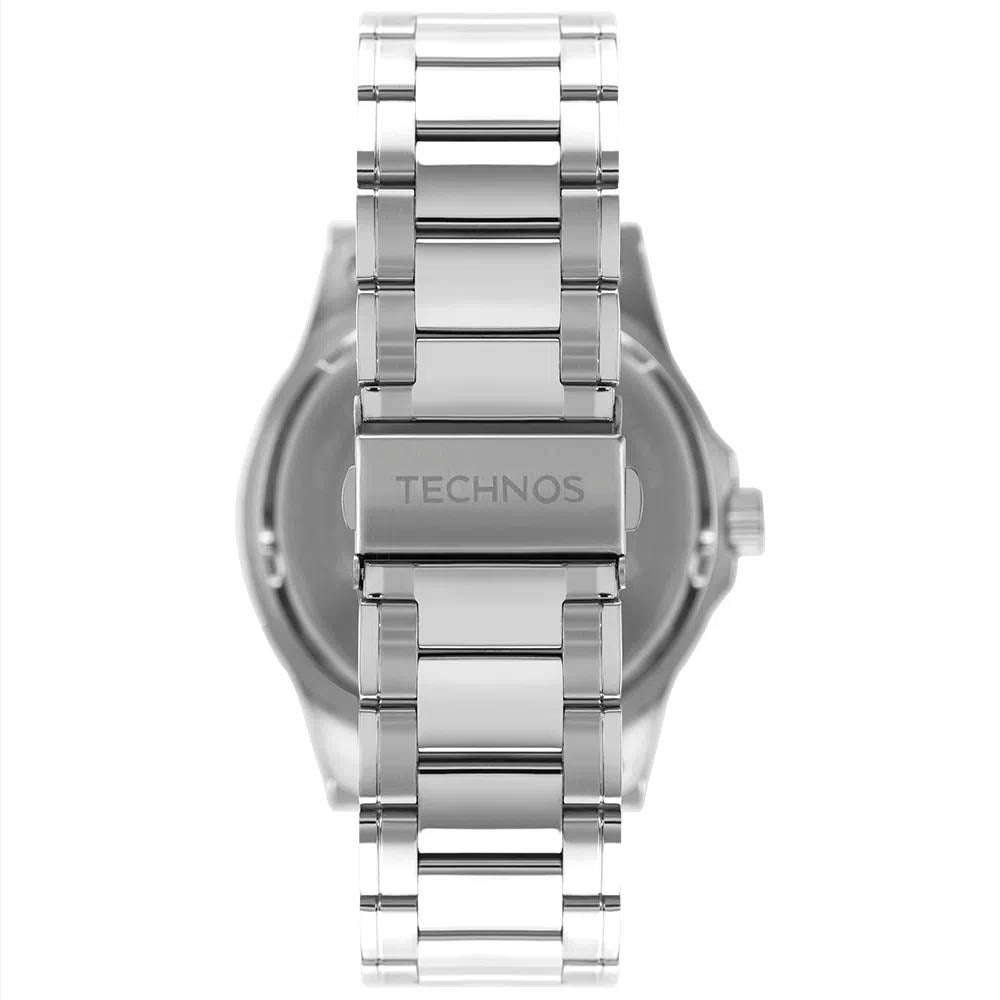 Relógio de Pulso Technos Racer Masculino em Aço Prata - 2115KNE/1B - Truedata