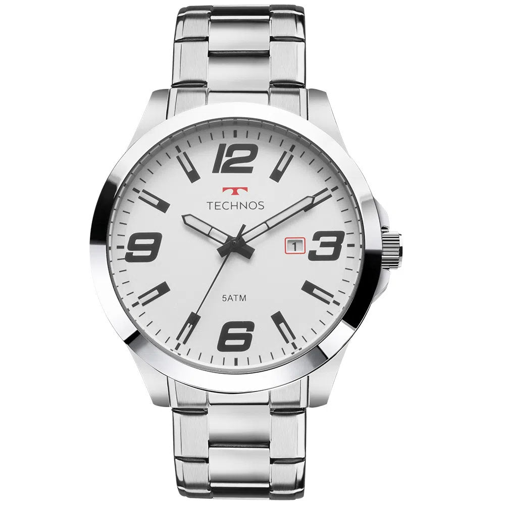 Relógio de Pulso Technos Racer Masculino em Aço Prata - 2115MOLS/1B - Truedata