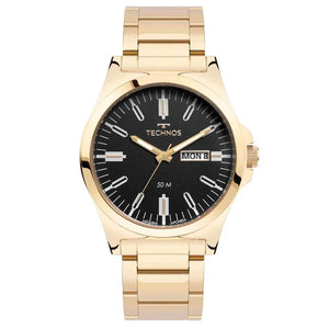 Relógio de Pulso Technos Steal Masculino em Aço Dourado - 2305BB/1P - Truedata