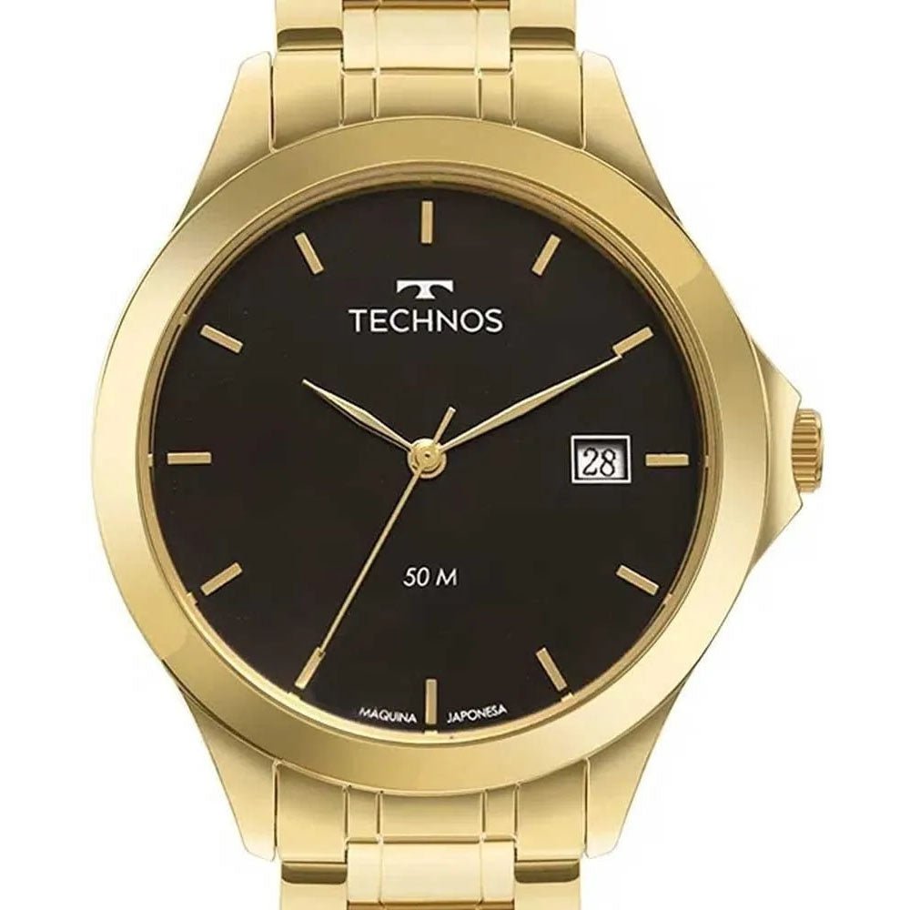 Relógio de Pulso Technos Steel Masculino em Aço Dourado - 1S13BWTDY/4P - Truedata